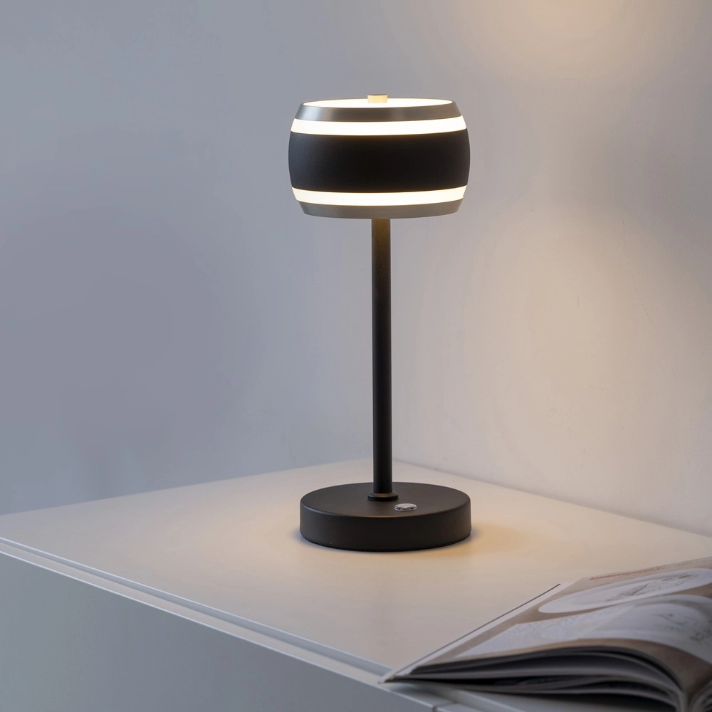 Led table lamp Pure Falling Rings black pearl Paul Neuhaus 4012248396612