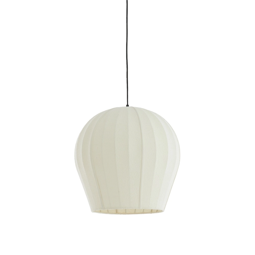 Bouclé pendant lamp Zagori Ø 44cm - cream