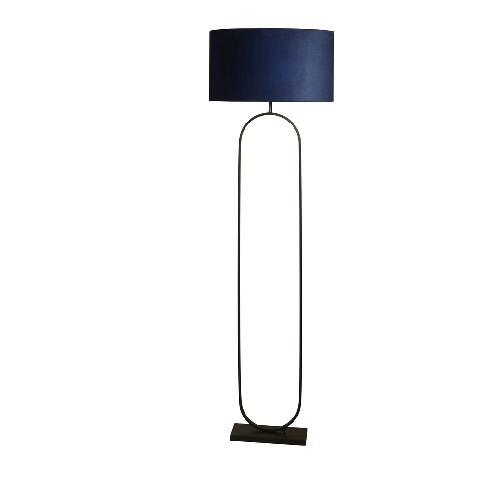 Floor lamp Modish black with blue hood