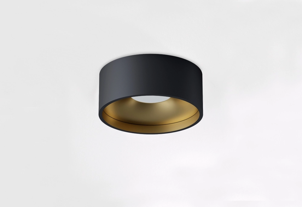 Bathroom ceiling light Oran Ø 12cm - Black/gold Artdelight 8720701103900