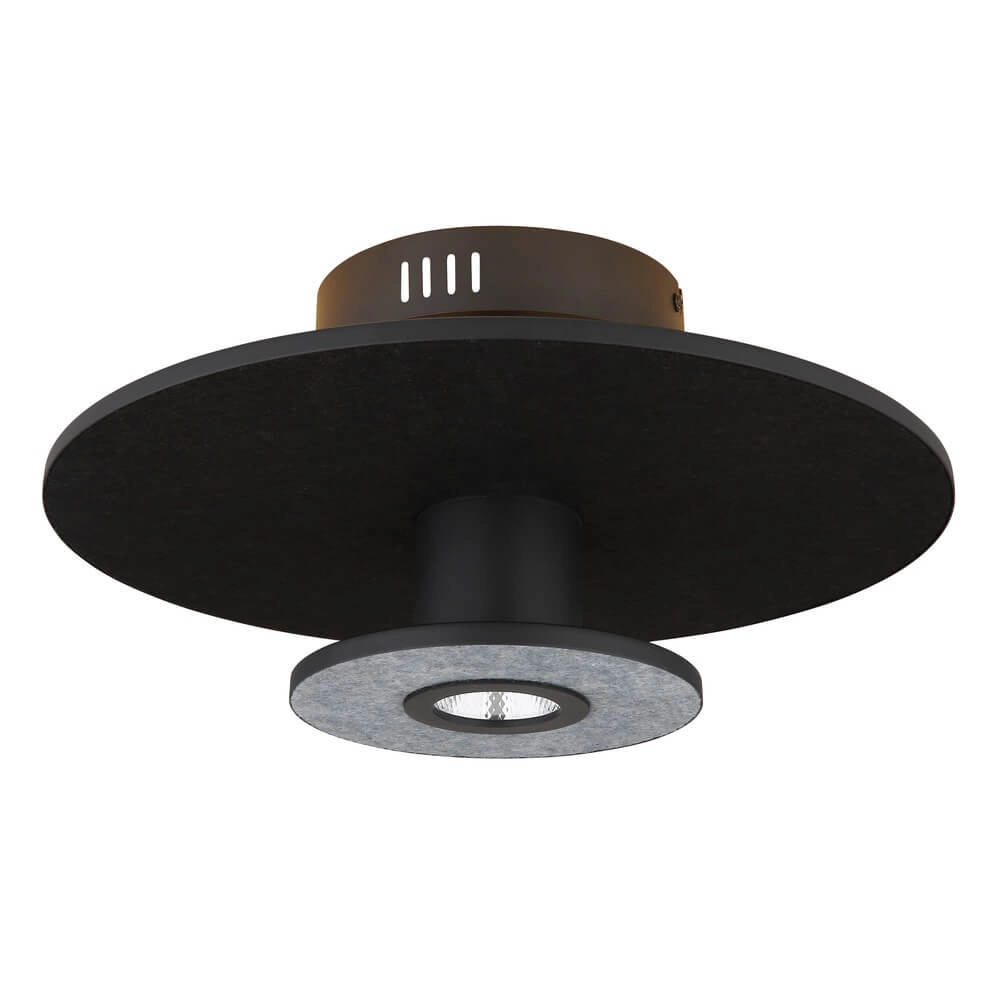 Black ceiling lamp Carter Ø 38cm with felt Globo 9007371471744
