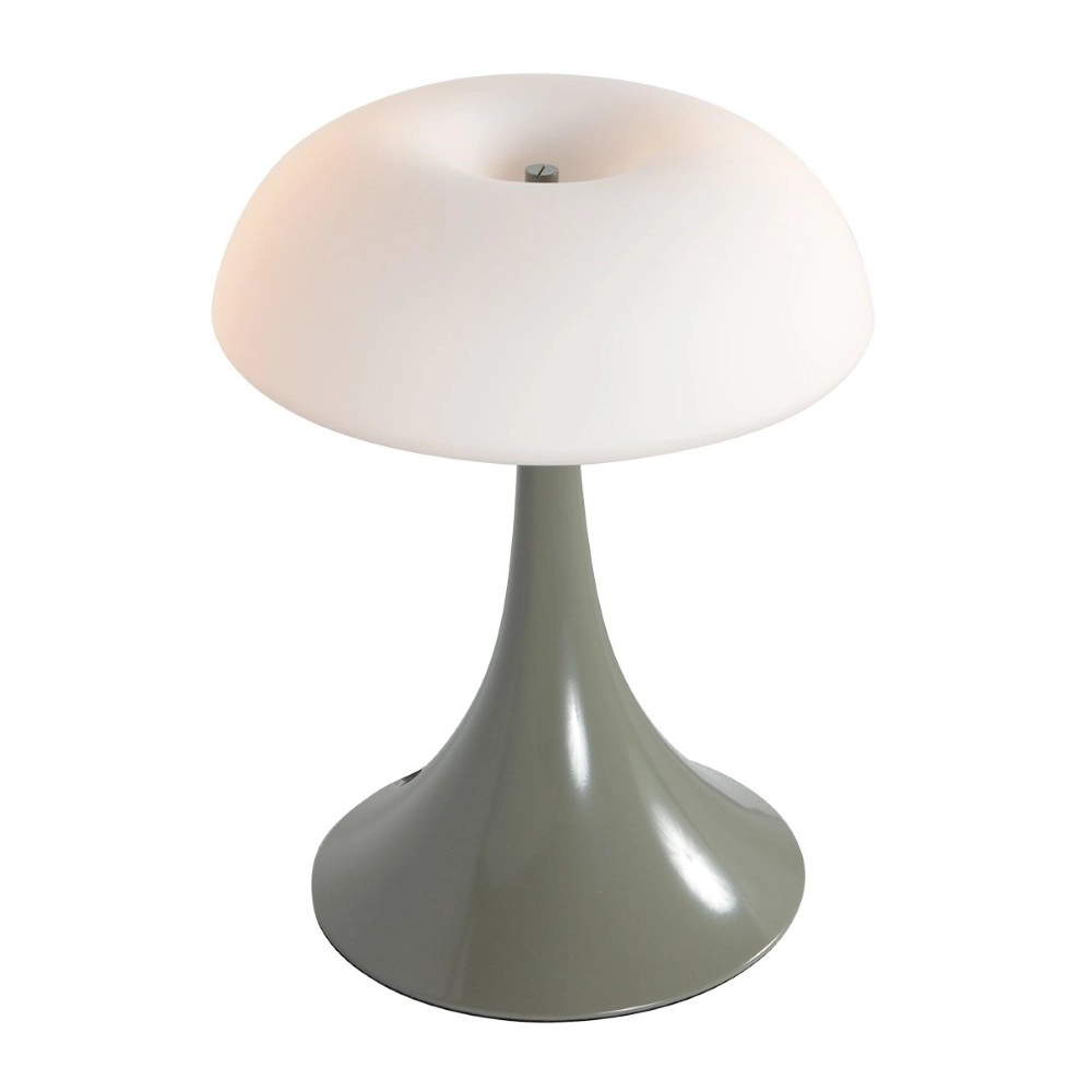 Table lamp Ancilla green with white hood