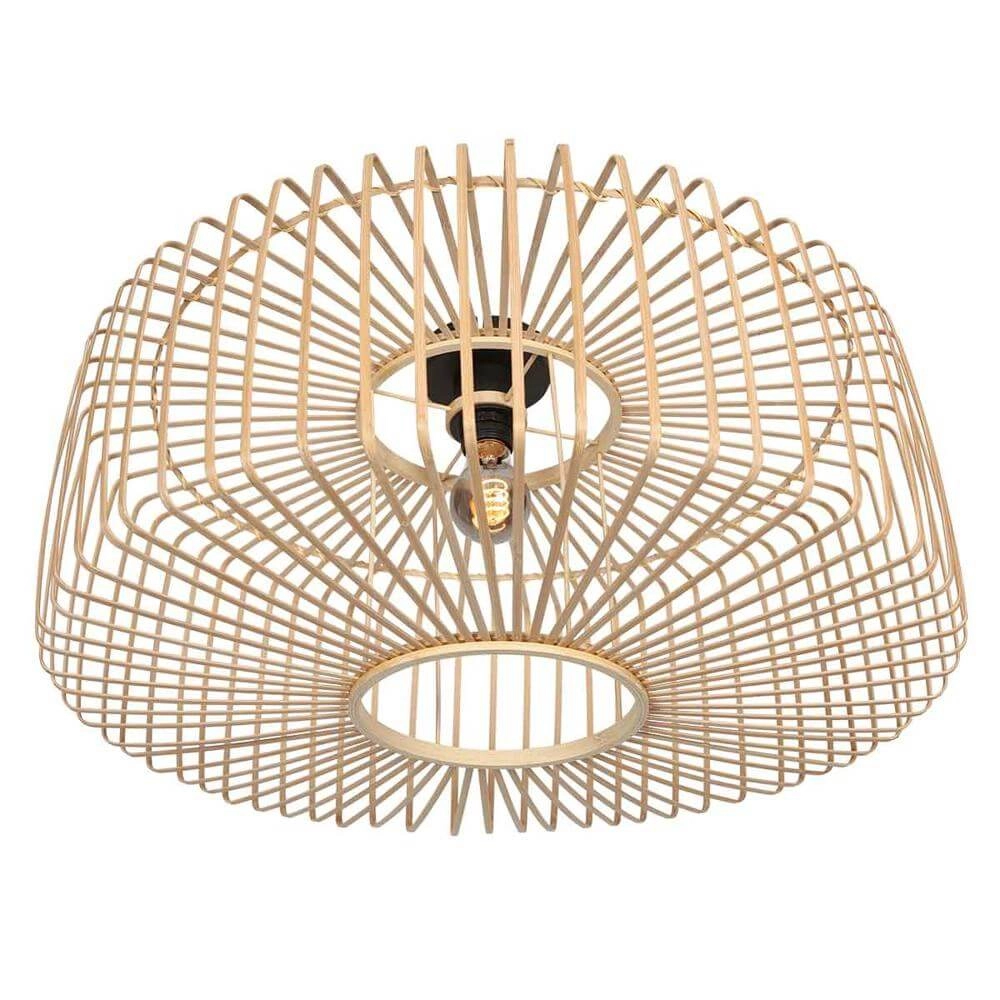 Bamboo ceiling lamp Bloeba Ø 60cm
