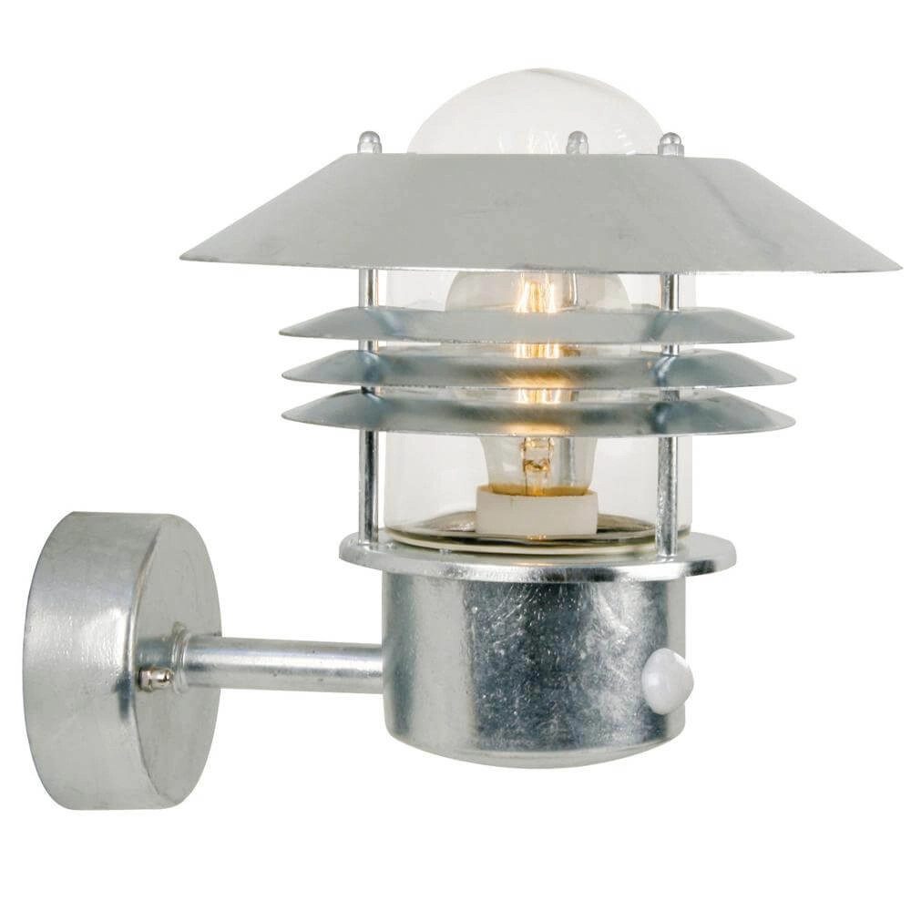 Classic wall lamp Vejers Zinc with sensor