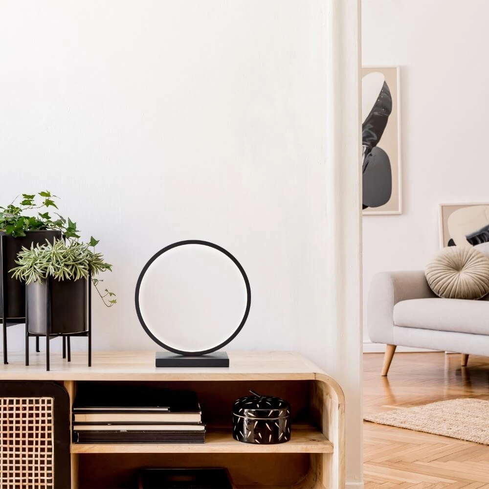 Table lamp Chaumont Round Black Brilliant 4004353414985