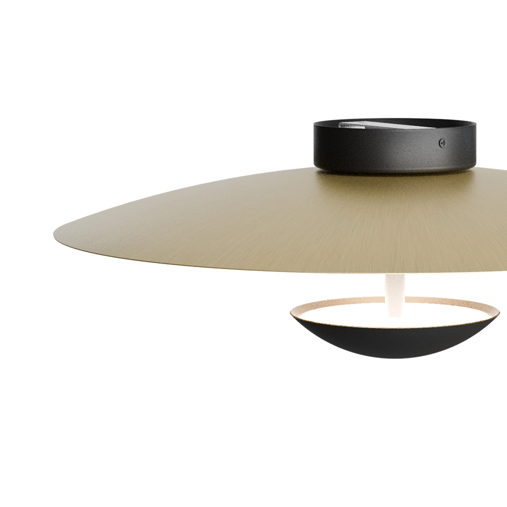 Ceiling lamp 16cm Scala Ø 45cm black with gold Masterlight 8718121389615