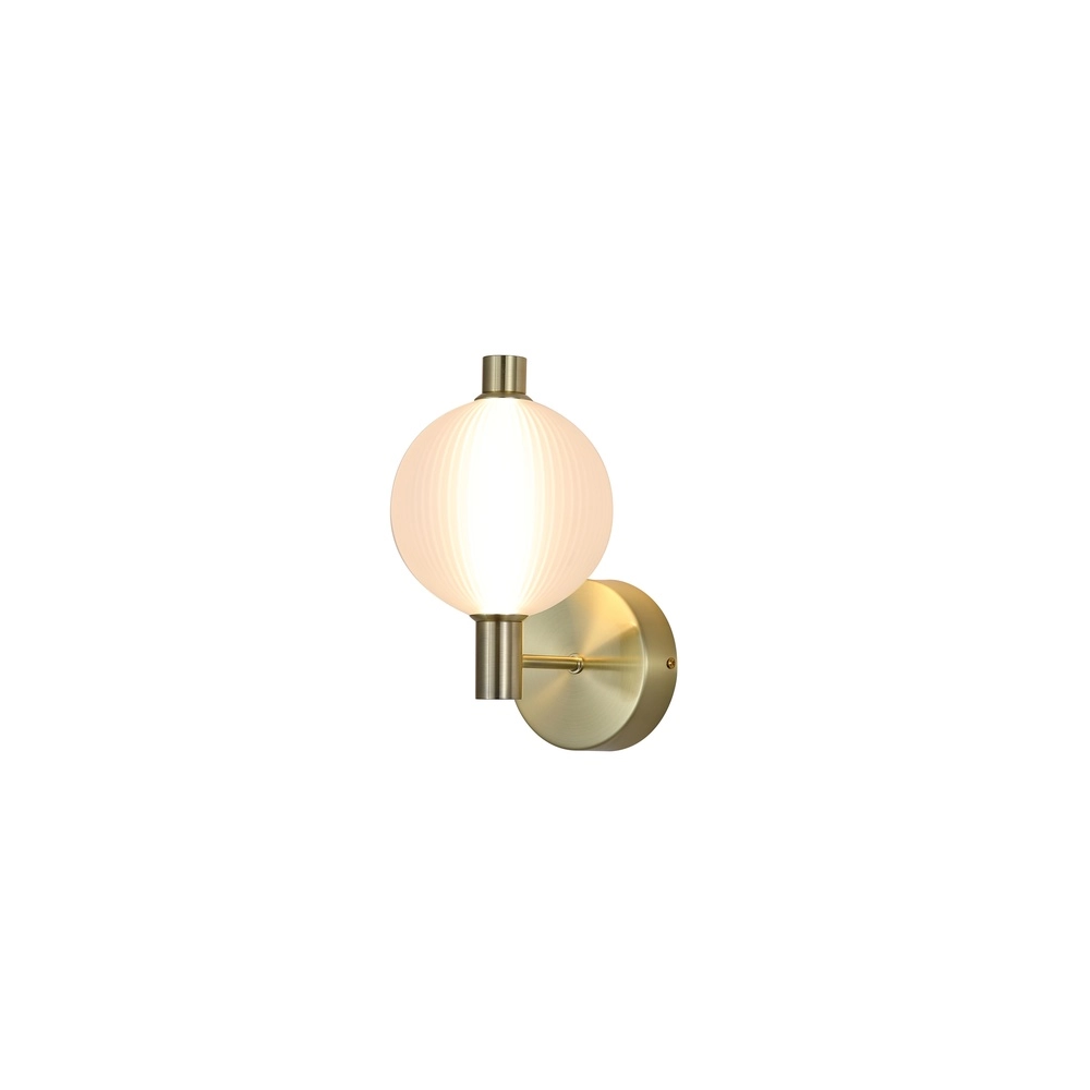 Design wall lamp Luminique gold with white glass Searchlight 5053423297170