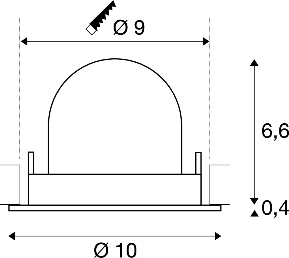 Recessed spotlight Numinos Gimble S black 2700K - 20deg SLV 4024163313759