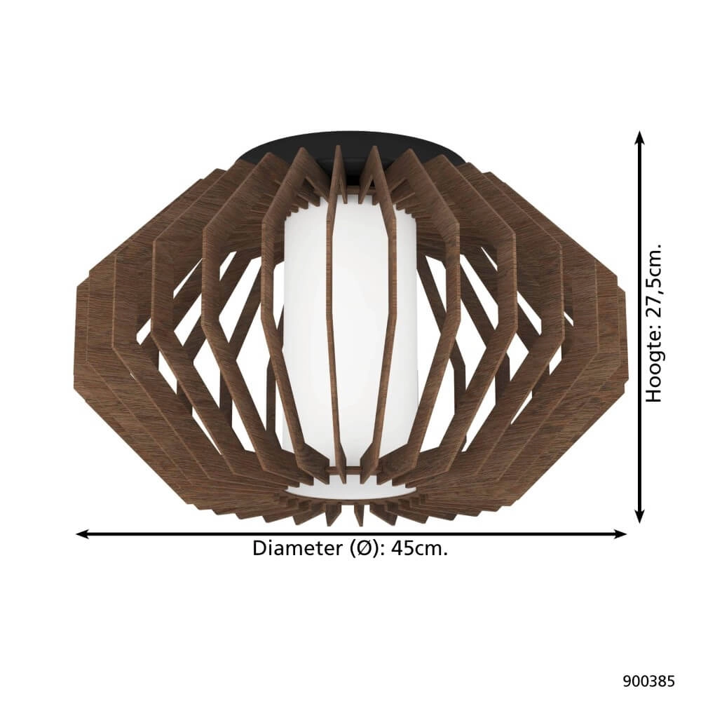 Modern ceiling lamp Rusticaria made of wood Eglo 9008606240036