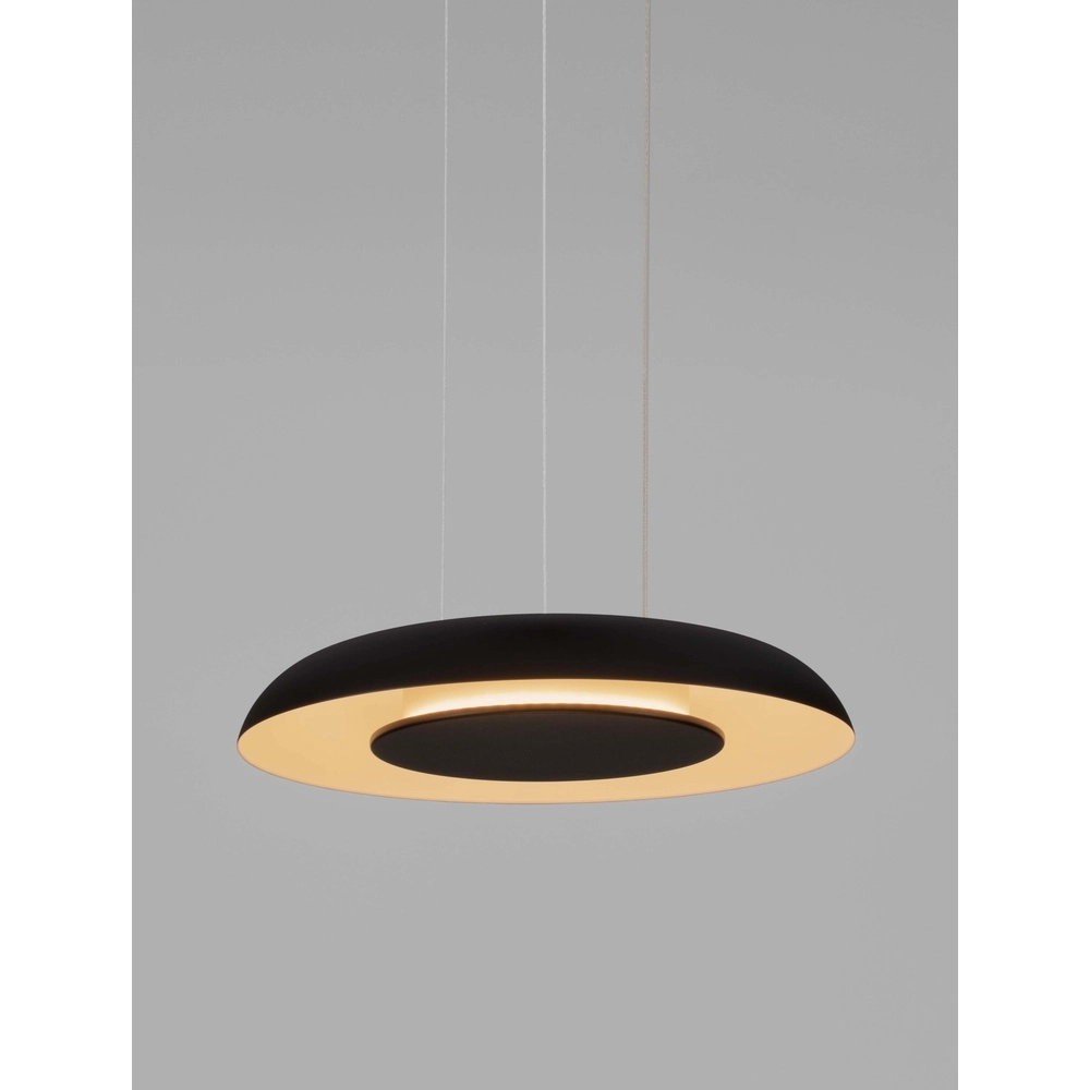 Modern pendant lamp Epos Ø 40cm black with white Lyora 5212017463234