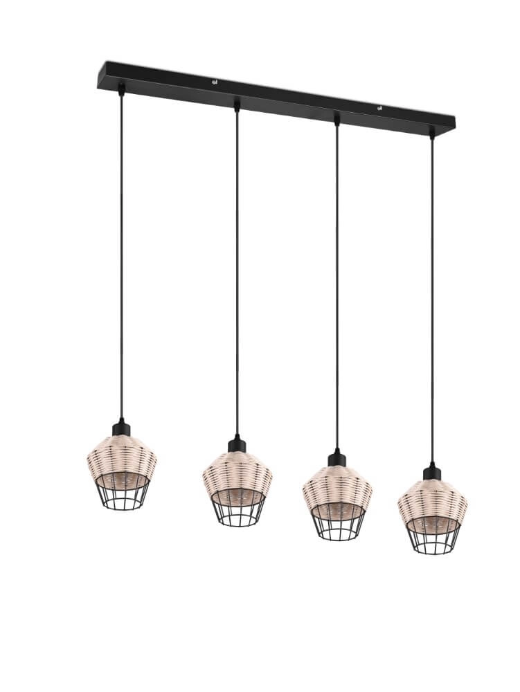 Dining table hanging lamp Borka rattan Trio 4017807556179
