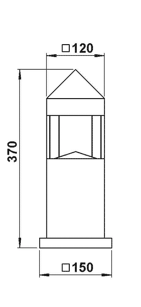 outdoor lamp Oblong 37cm Albert 4007235605990