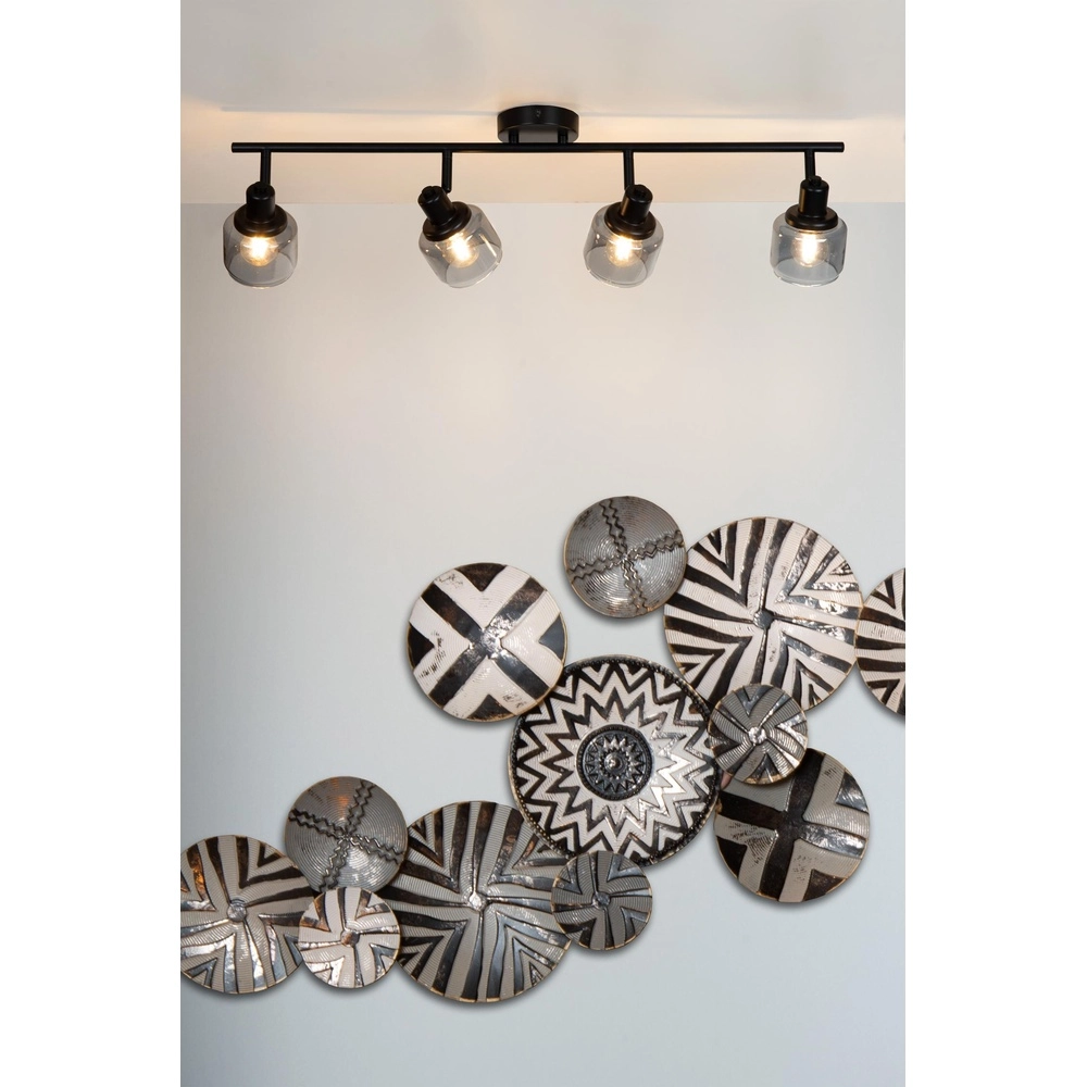 Ceiling lamp Bjorn 4-light black Lucide 5411212771254