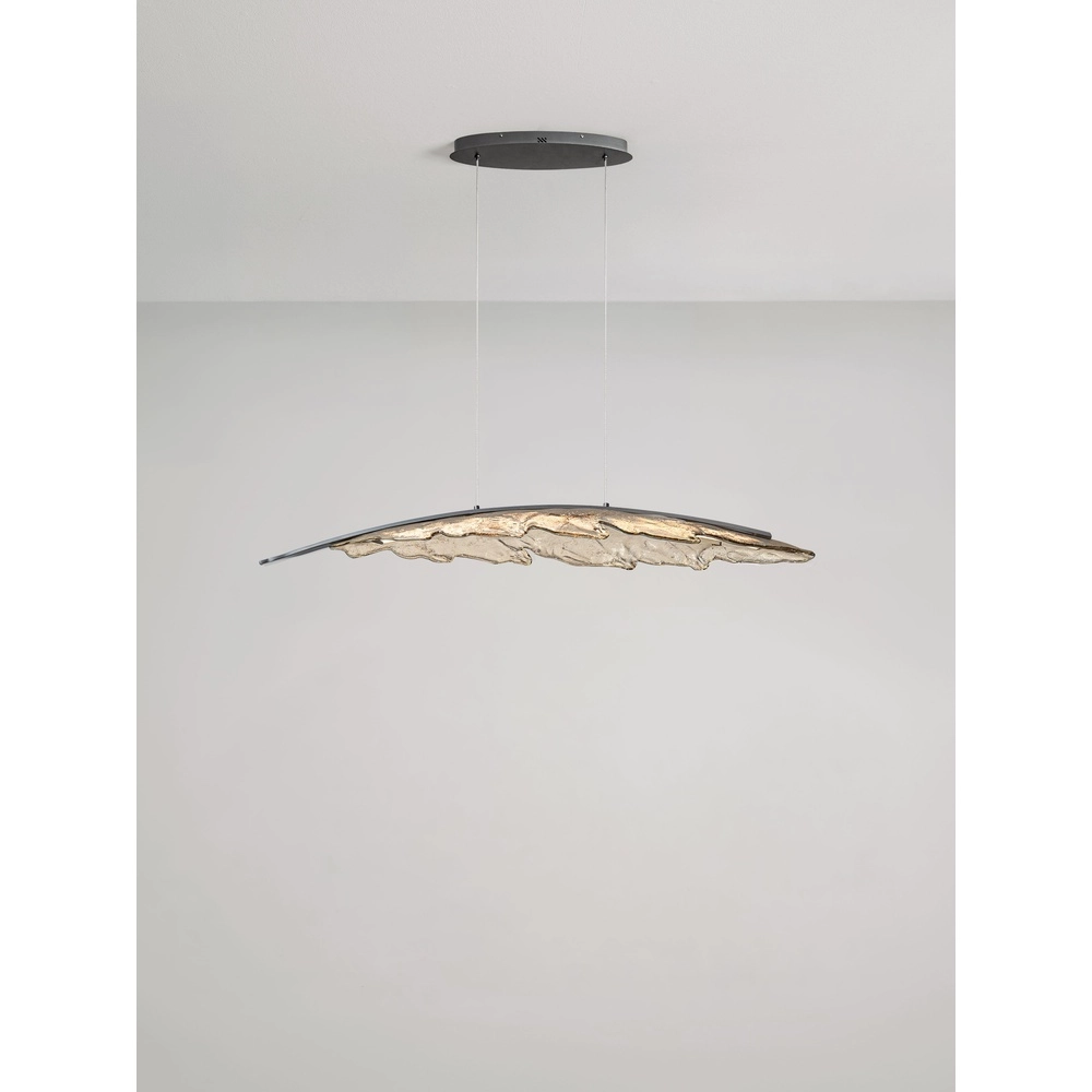 Design pendant lamp Amado anthracite with mocha 131.5cm Lyora 5212063500280
