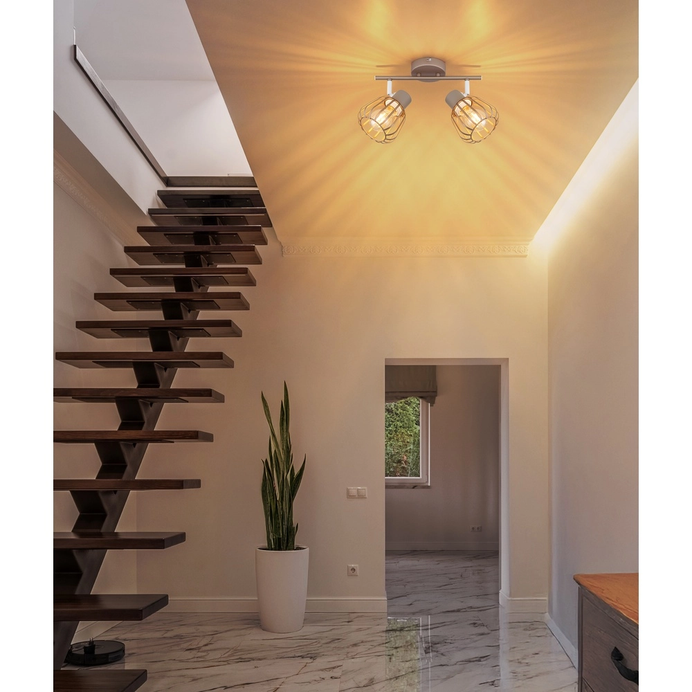 Ceiling lamp Olin 2-light coffee brown Globo 9007371586578