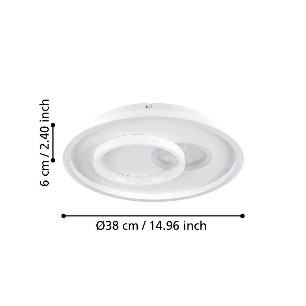 Design ceiling lamp Tiriolo LED - white - Ø 38cm Eglo 9008606316366