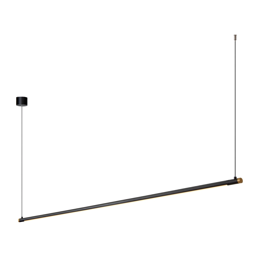 Sleek pendant lamp Marnik black 200cm Premium by Lucide 5411212421227