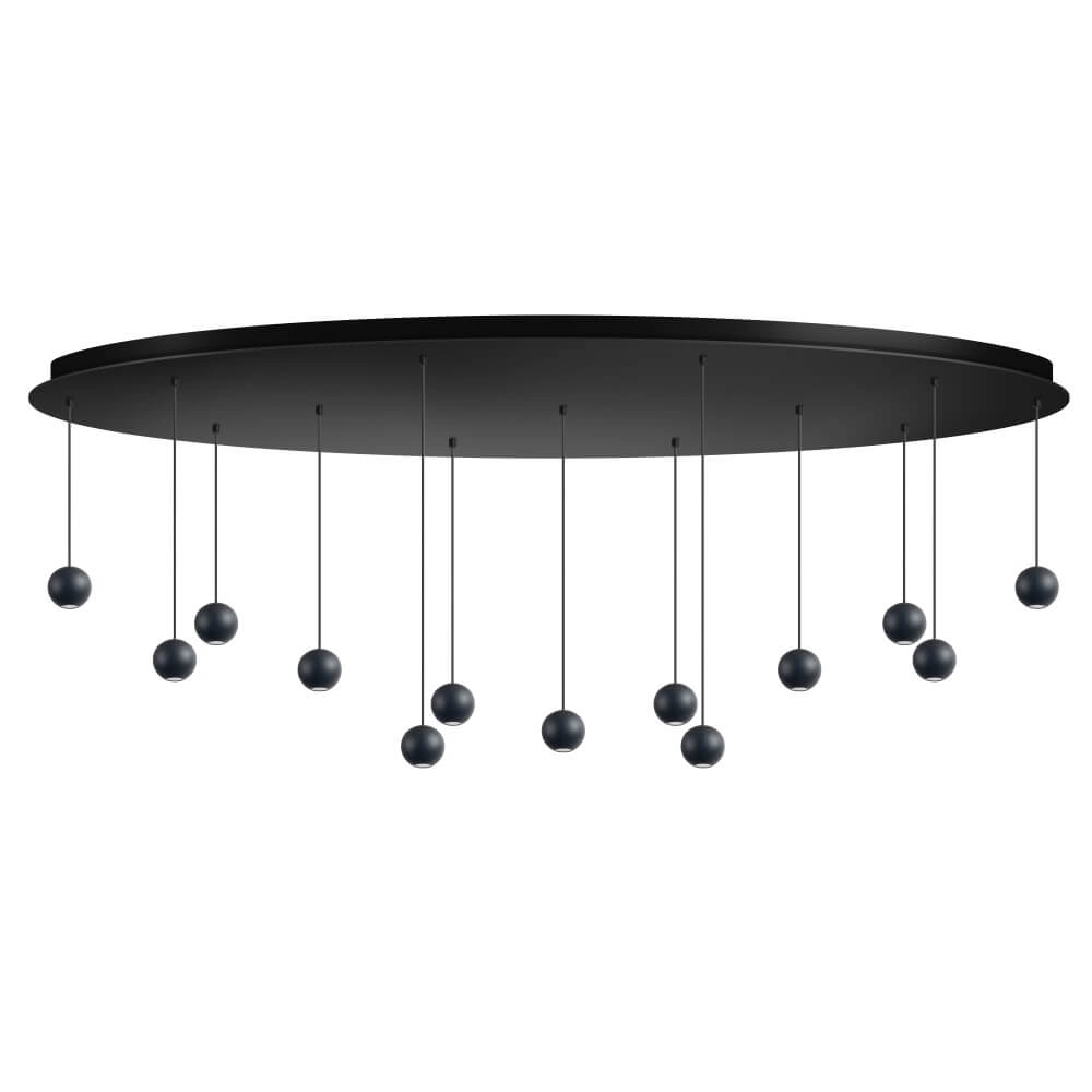 Design pendant lamp Grace 13-light black ETH 8720195309086