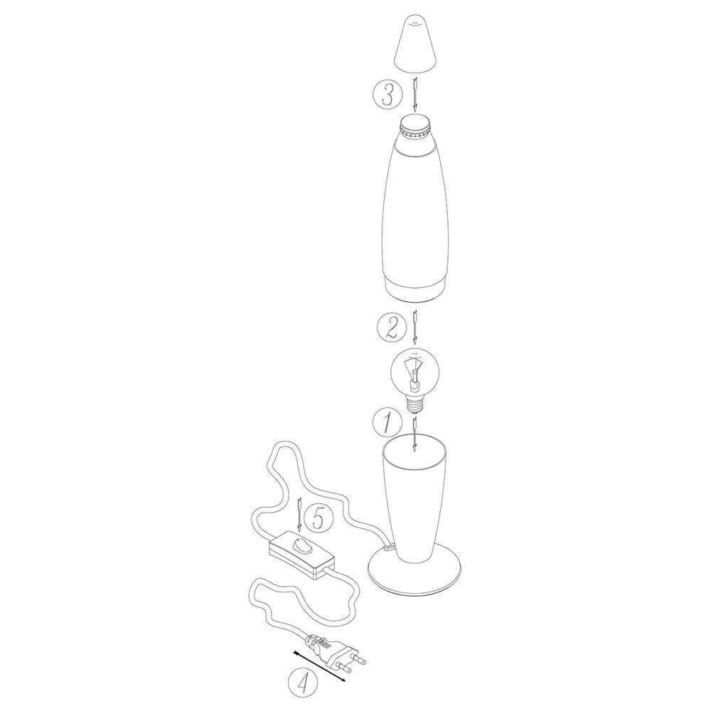 Lava lamp Volcan black Steinhauer 8712746177657