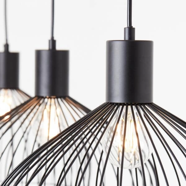 Hanging lamp Blacky 3-light black Brilliant 4004353399992