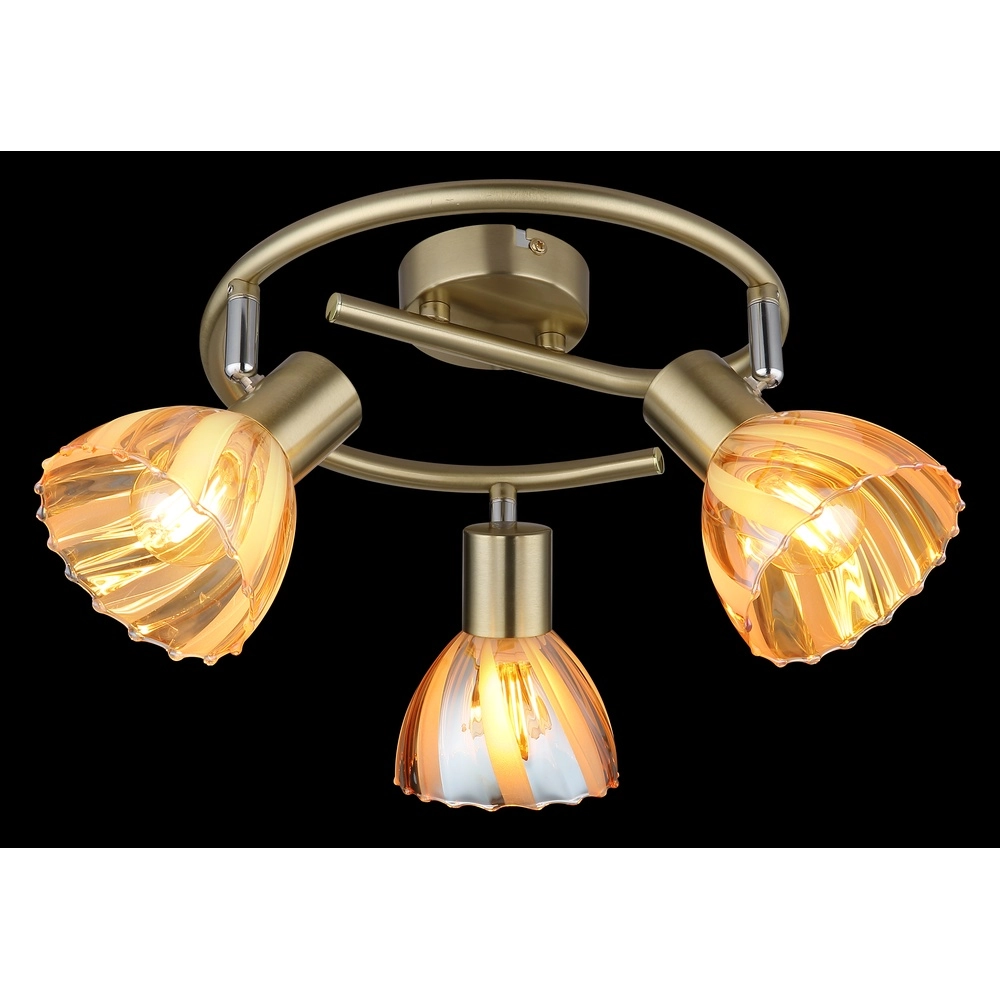 Ceiling lamp 3-lights Zachery Gold Globo 9007371528509