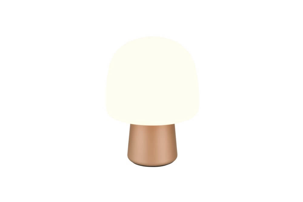 Mushroom table lamp Steen coffee with white glass Trio 4017807616477