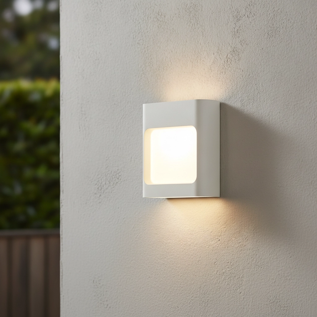 White wall lamp Tall down
