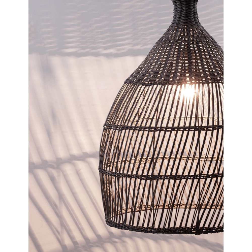 Grey pendant lamp Destin rattan Ø 42cm