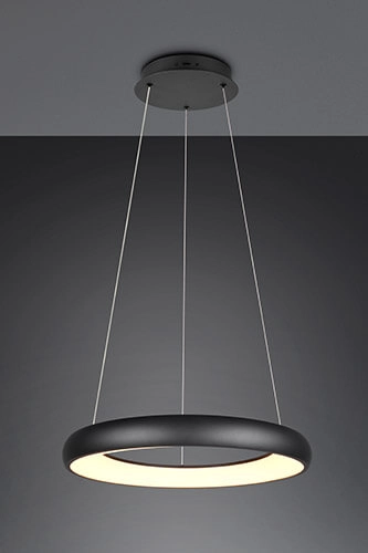 Led pendant light Cardona black - Ø 60cm