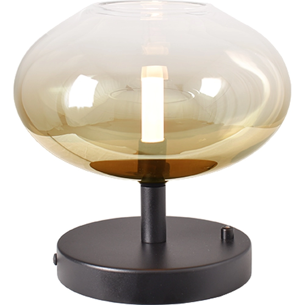 Led table lamp Lido Onion with Ø 24cm gold-fading glass