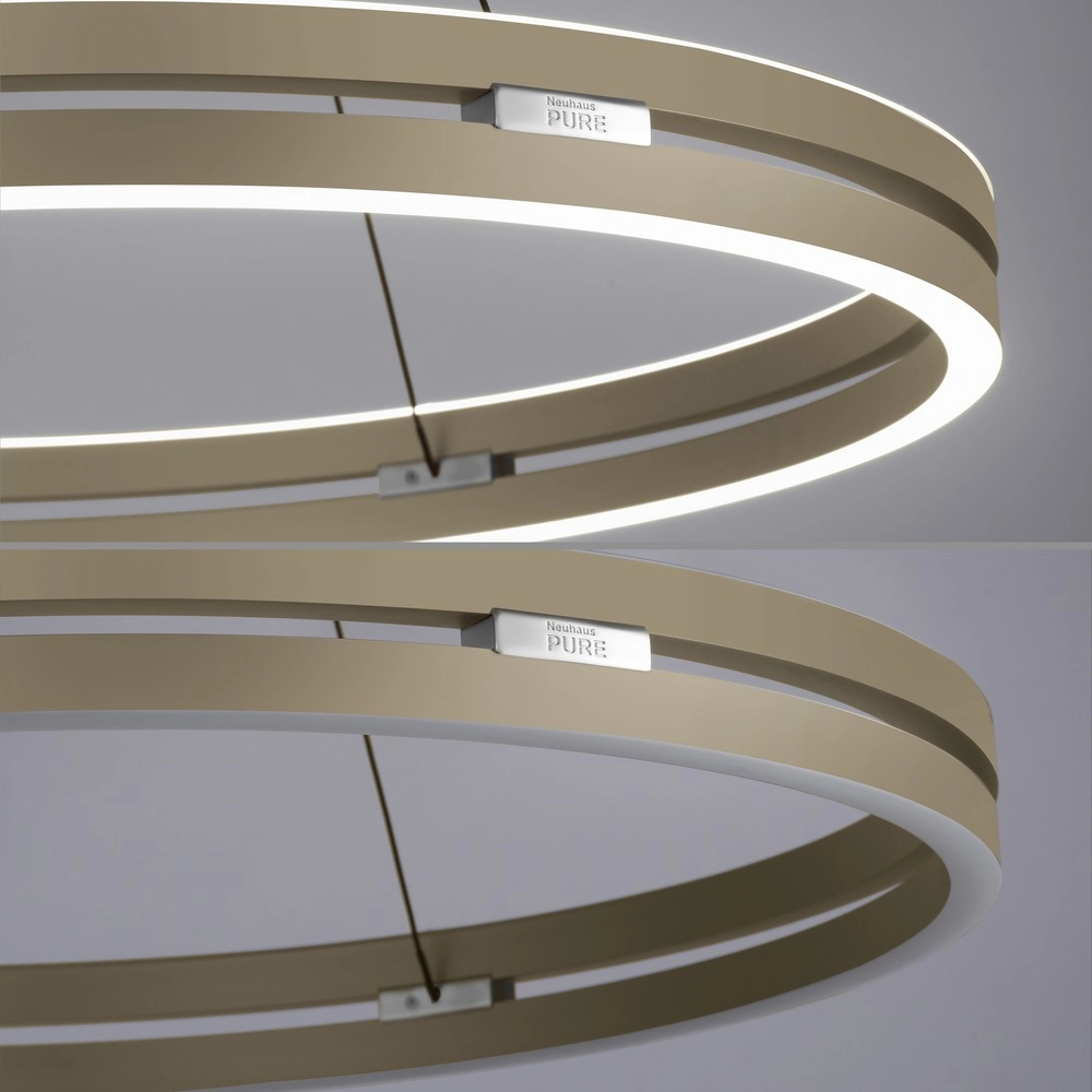 Office pendant lamp Pure E-Loop bronce - Ø 70cm Paul Neuhaus 4012248398364