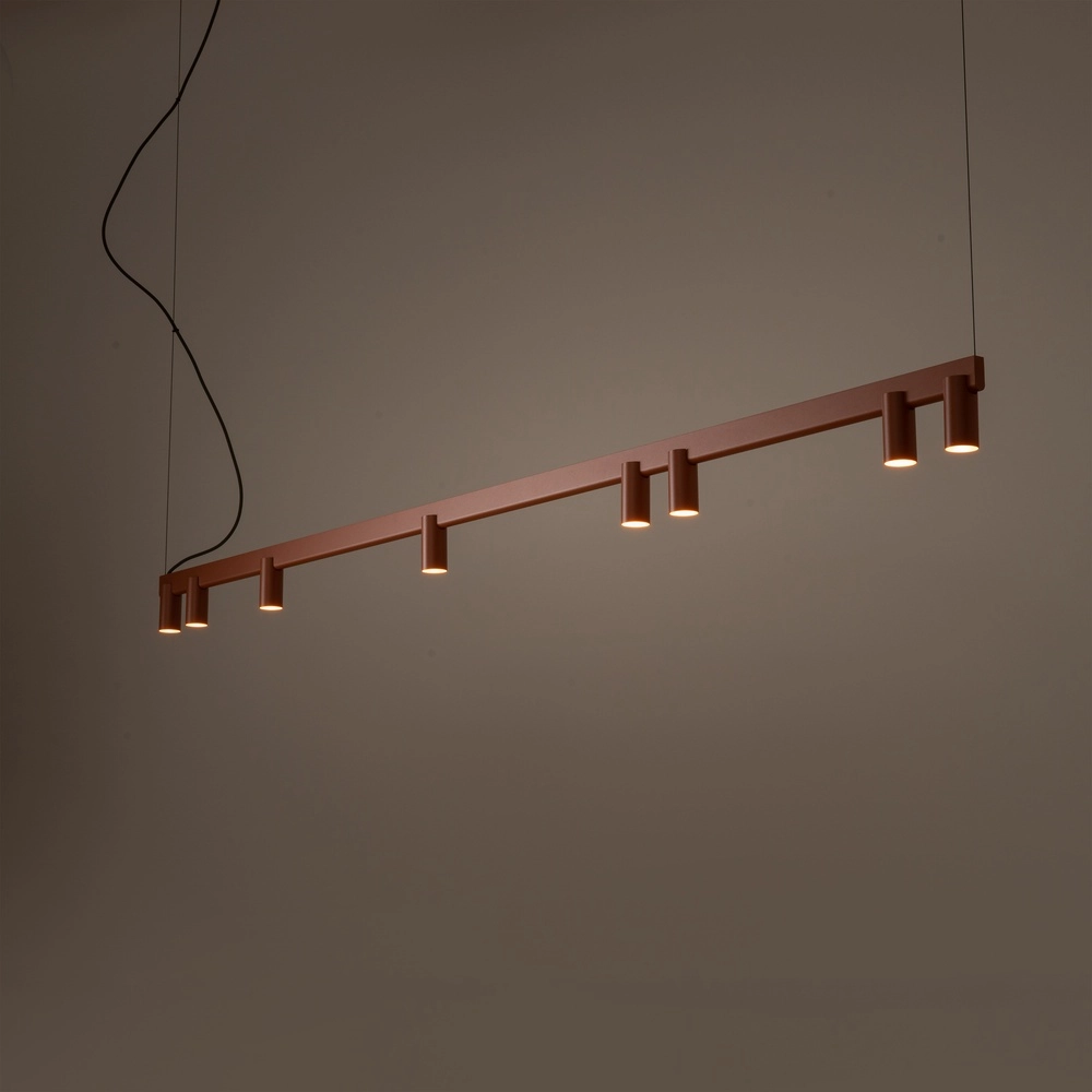 Design pendant lamp Fourty 8-light terracotta