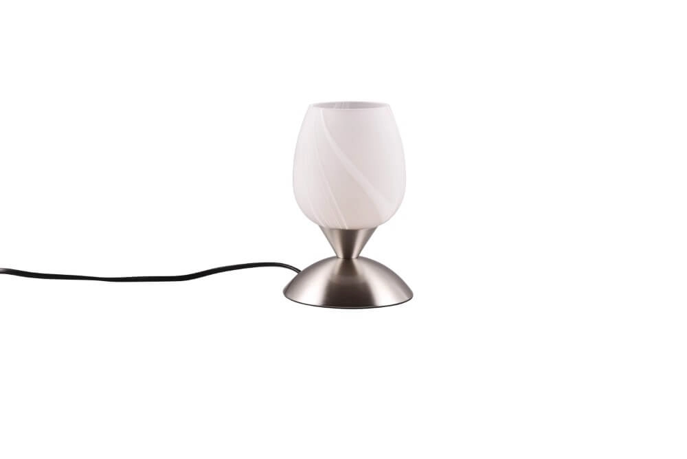 Nickel table lamp Cup Ii white glass Trio 4017807551488