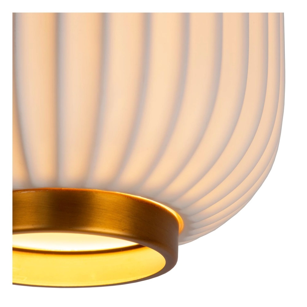 Design ceiling lamp Gosse Gold with white Lucide 5411212134172