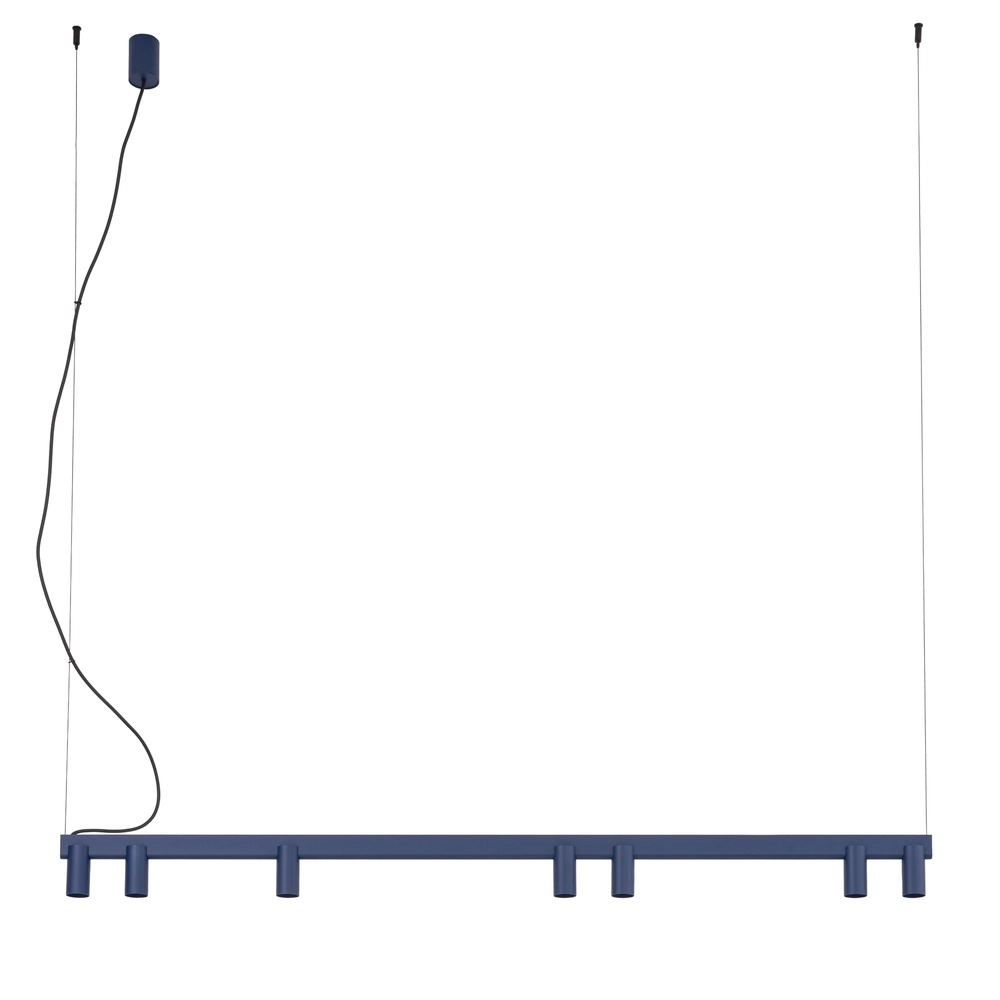 Design pendant lamp Fourty 7-light navy blue