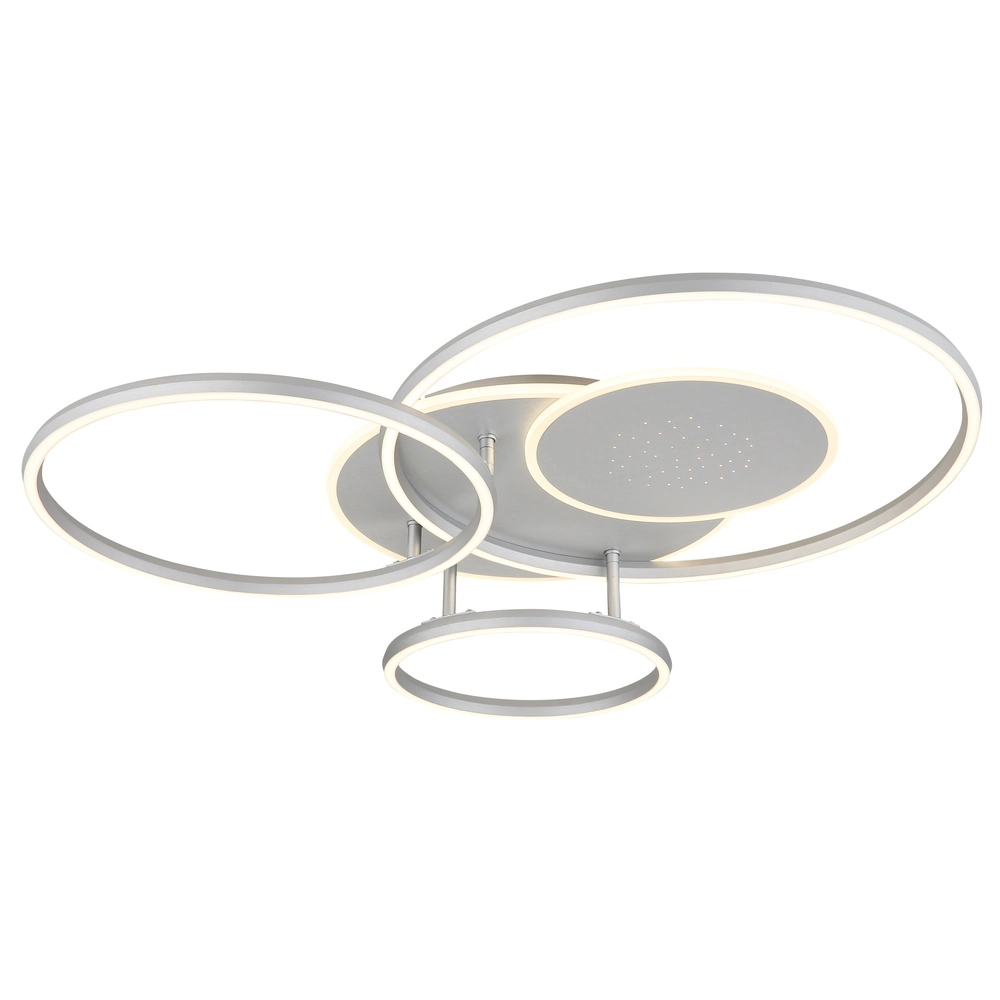 Modern ceiling lamp Johnson silver grey 80.7cm