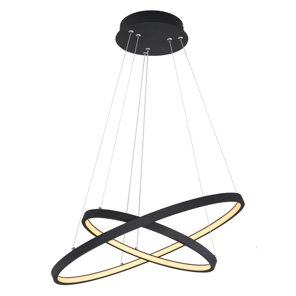 Sleek pendant lamp Ralph round Ø 51cm