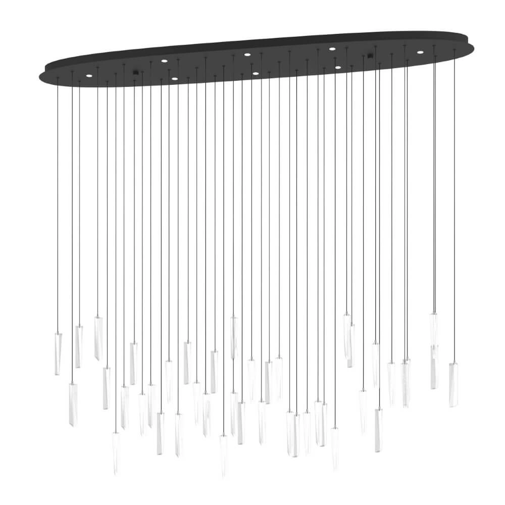 Large hanging lamp Sardenara black 148cm