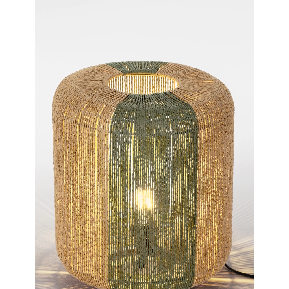Table lamp Dena Ø 33cm brown with green Lyora 5212017477392