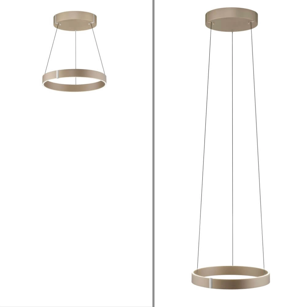 Round hanging lamp Pure E-Clipse bronze Ø 50cm Paul Neuhaus 4012248386408