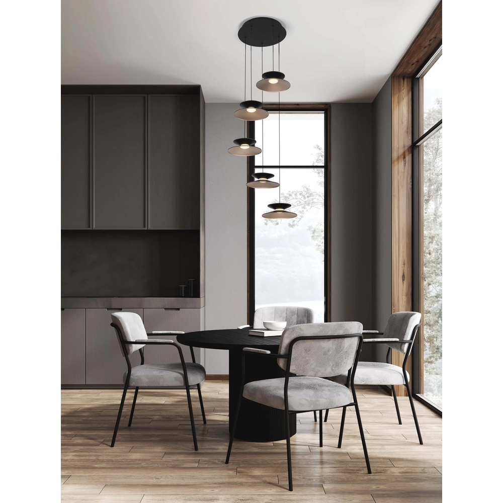 Design pendant lamp Morfi 5-light black Lyora 5212017458483