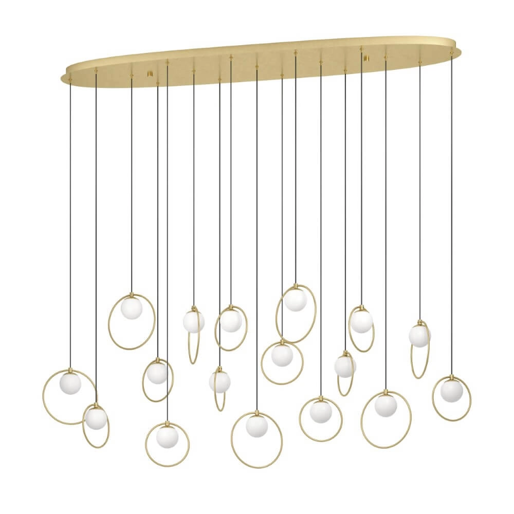 Oval hanging lamp Portocolom 148cm