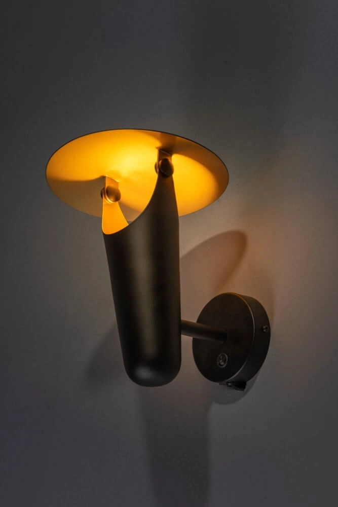 Modern wall lamp The Britt black with gold ETH 8720195304418