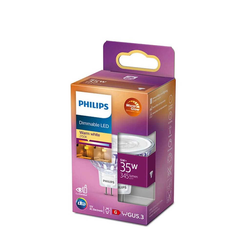 MR16 - 5W - WarmGlow - 345 lumen Philips 8718699773991