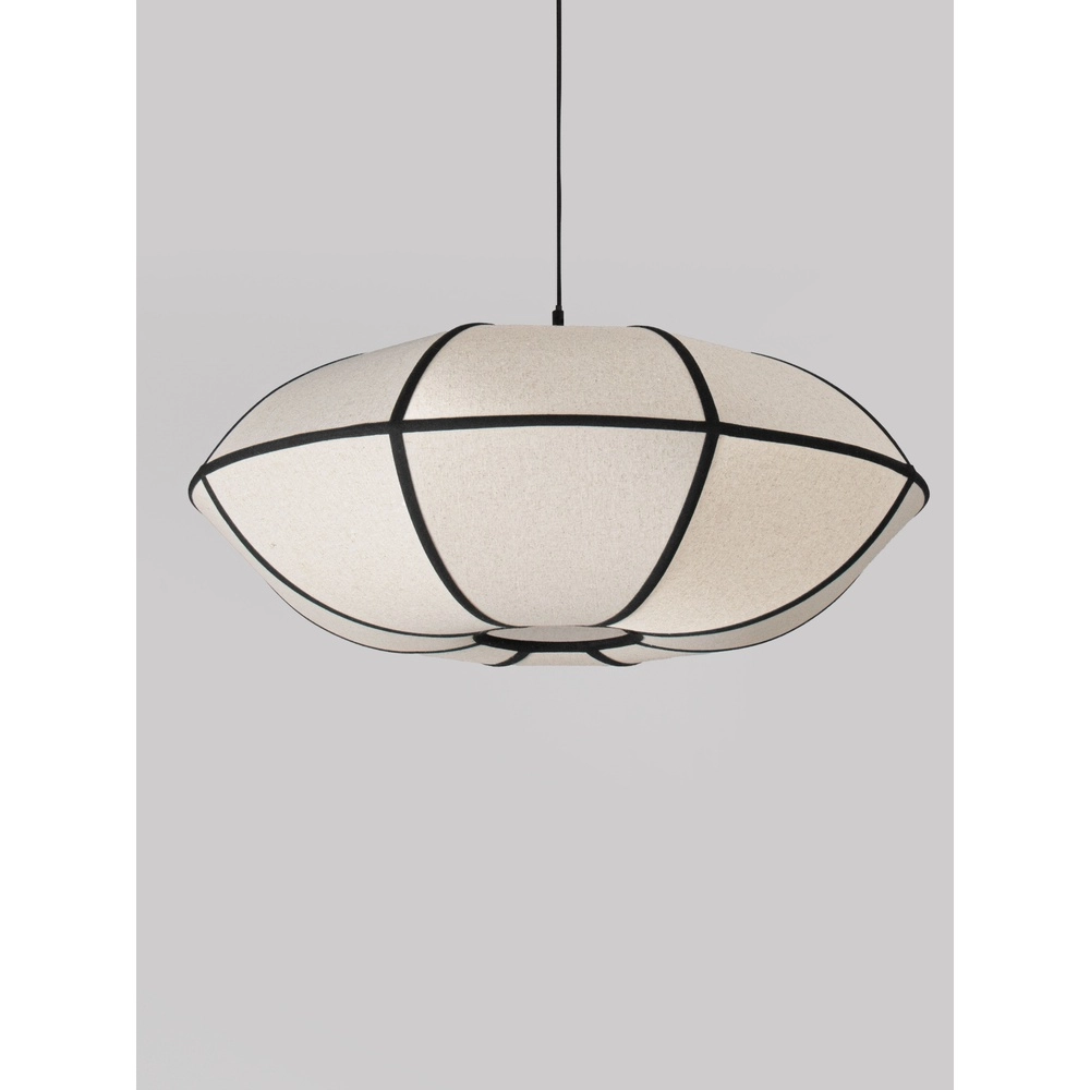 Pendant lamp Brera black with white Ø 70cm Lyora 5212017493576