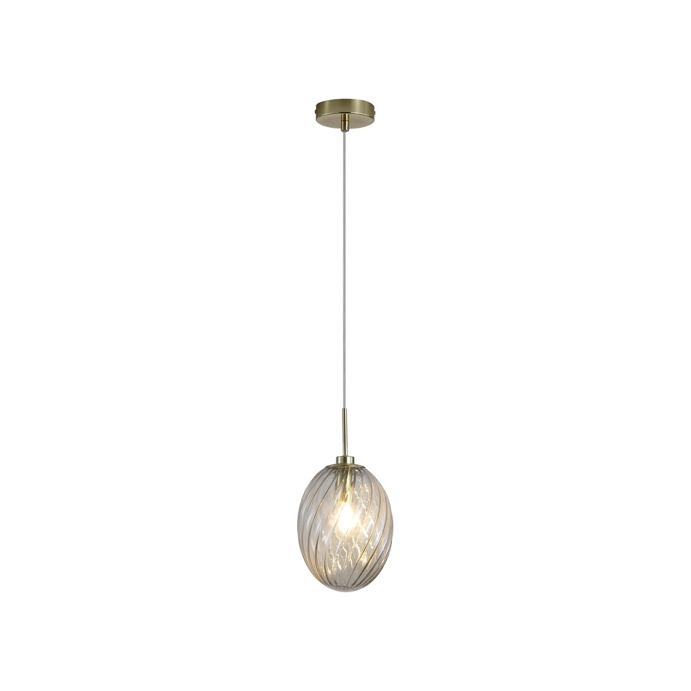 Pendant lamp Whirl champagne glass