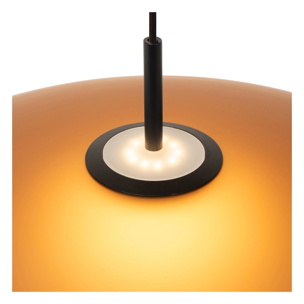 Sleek pendant lamp Menga Ø 60cm amber glass Premium by Lucide 5411212251169