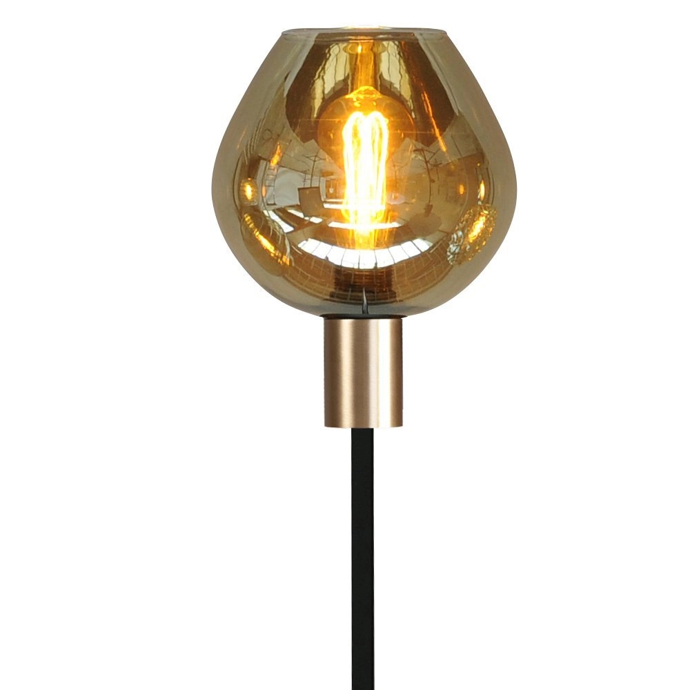 Black floor lamp Bounty with gold fitting Masterlight 8718121246826