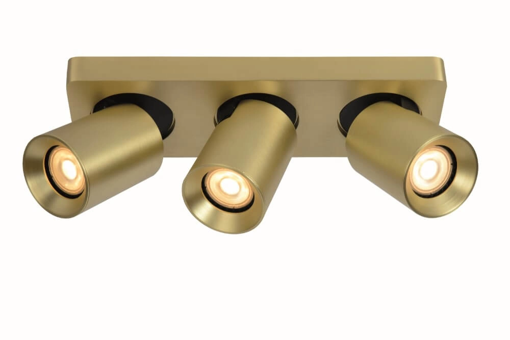 3-light surface-mounted spotlight Megano gold orientable