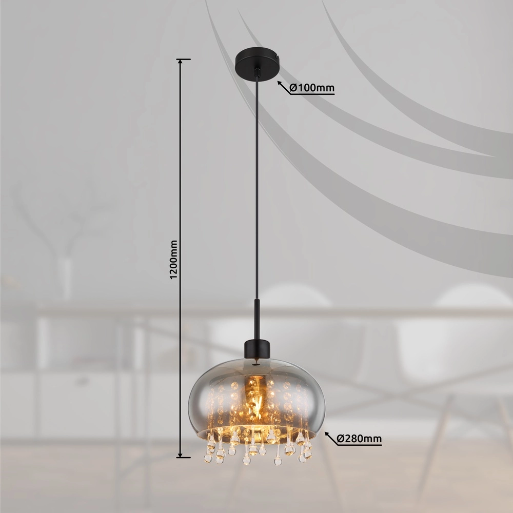 Black pendant lamp Corry Design Globo 9007371444694